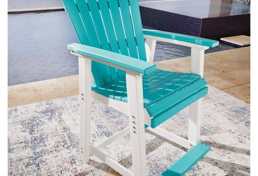 Eisely Outdoor Counter Height Table and 4 Barstools