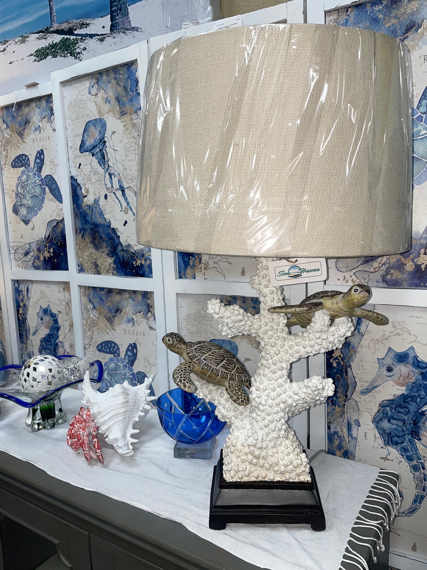 Twin Turtle Table Lamp