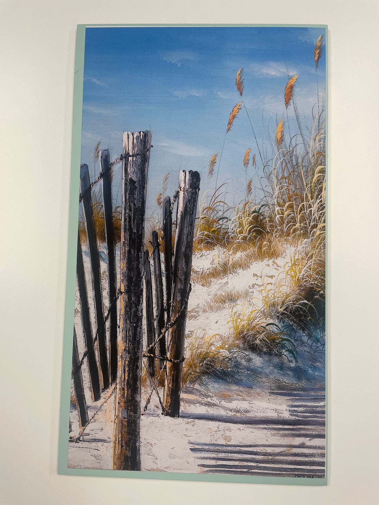Blue Coastal End Table
