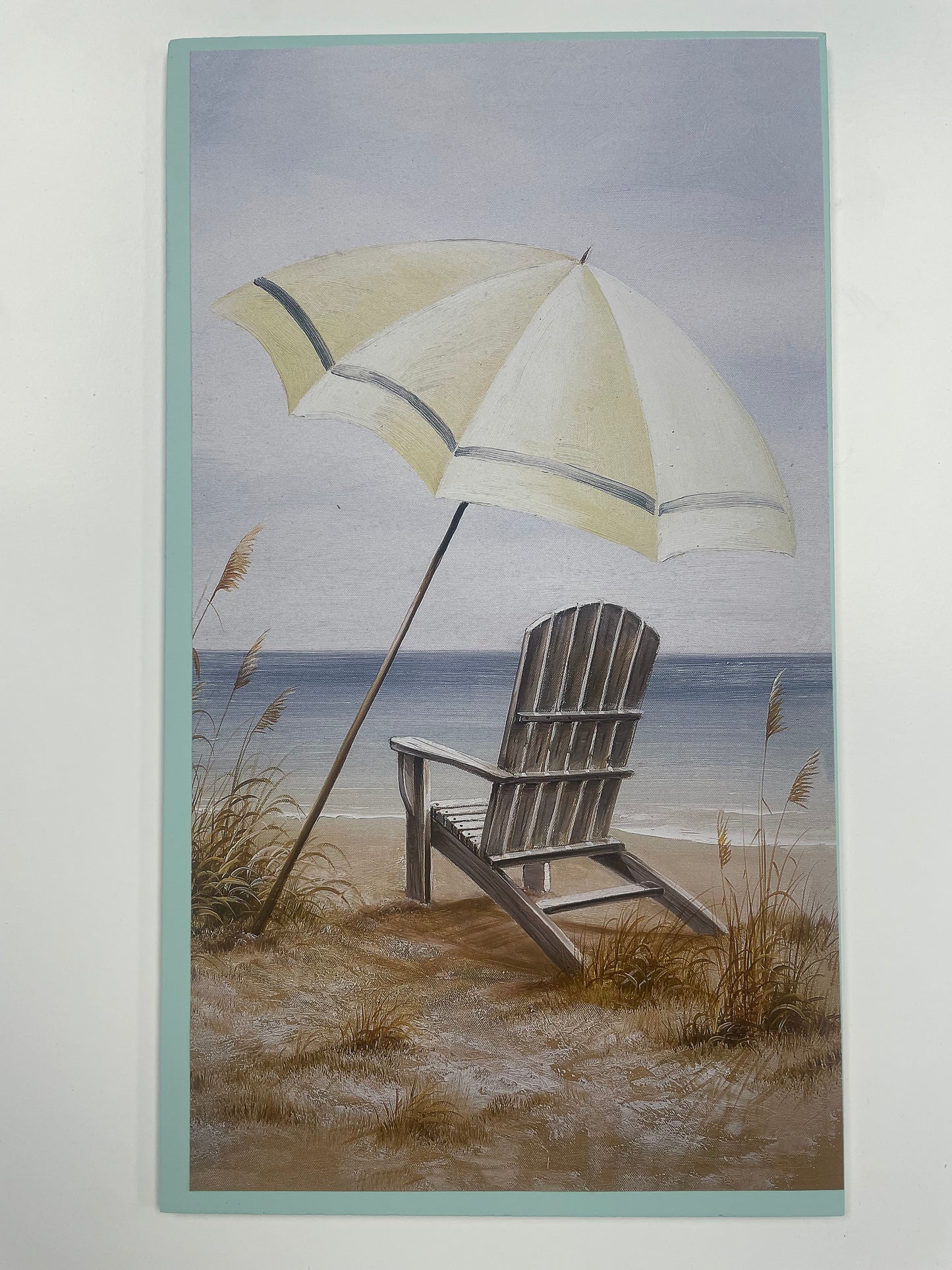 Blue Coastal End Table