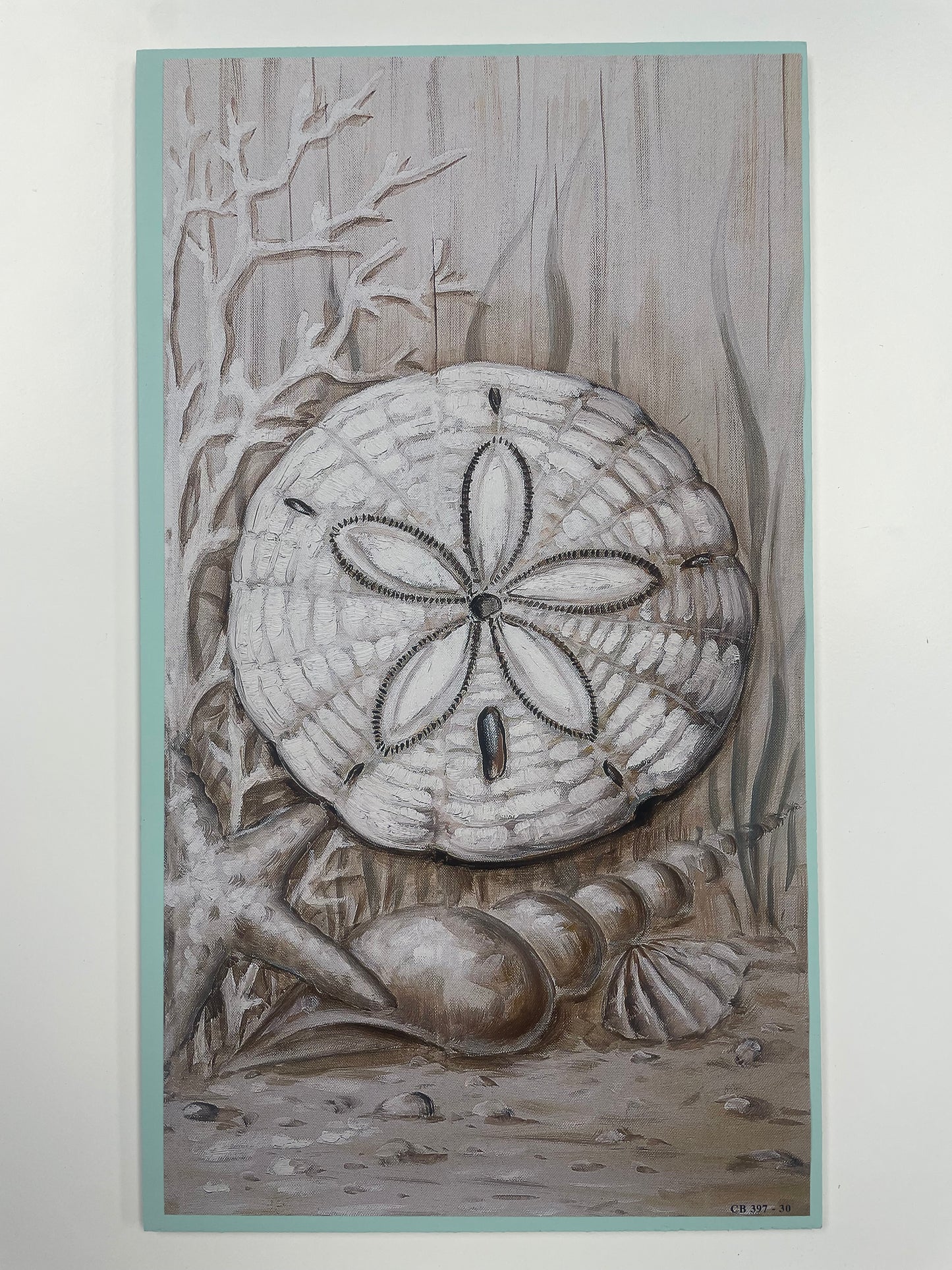 Blue Coastal End Table