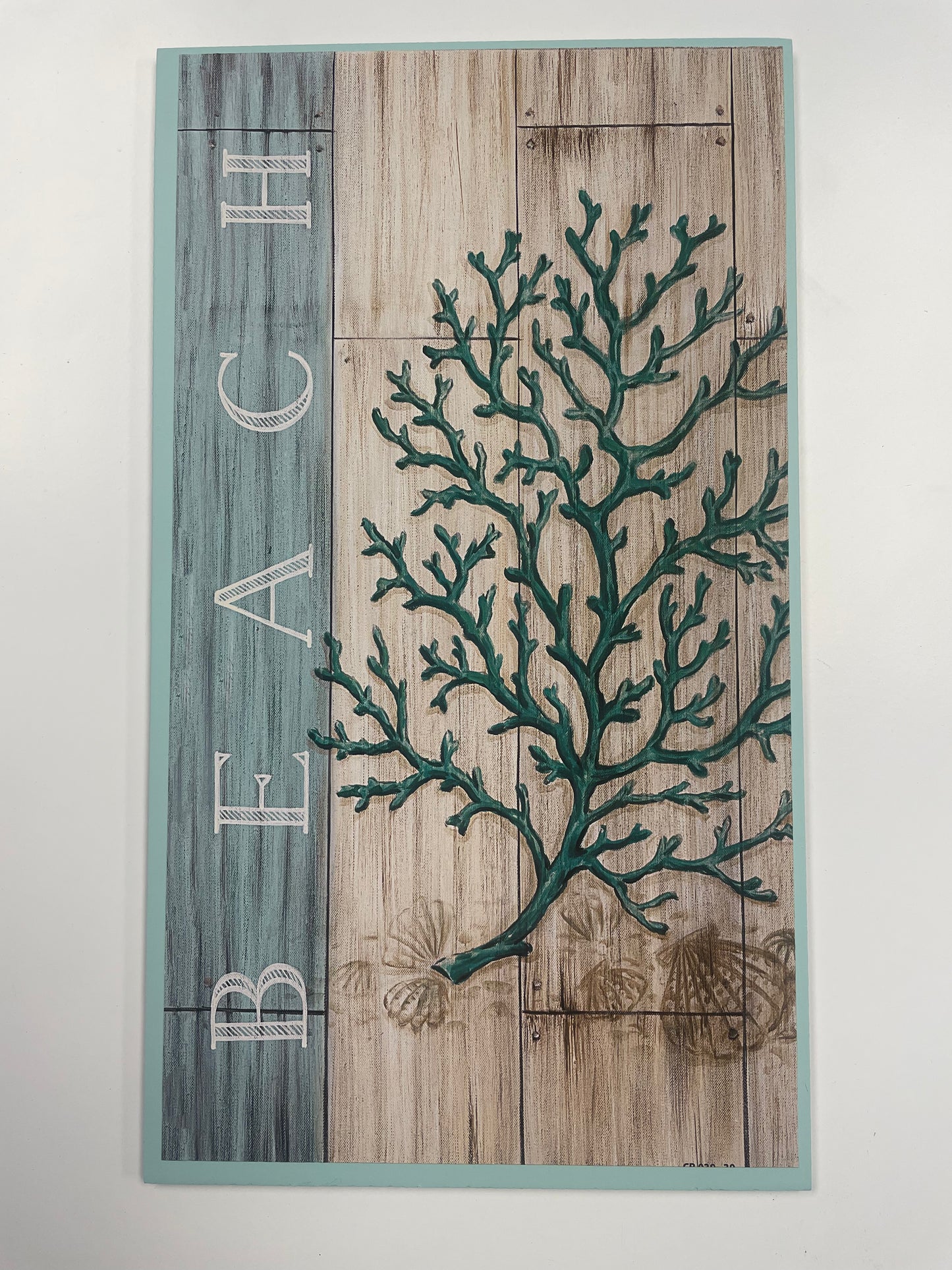 Blue Coastal End Table