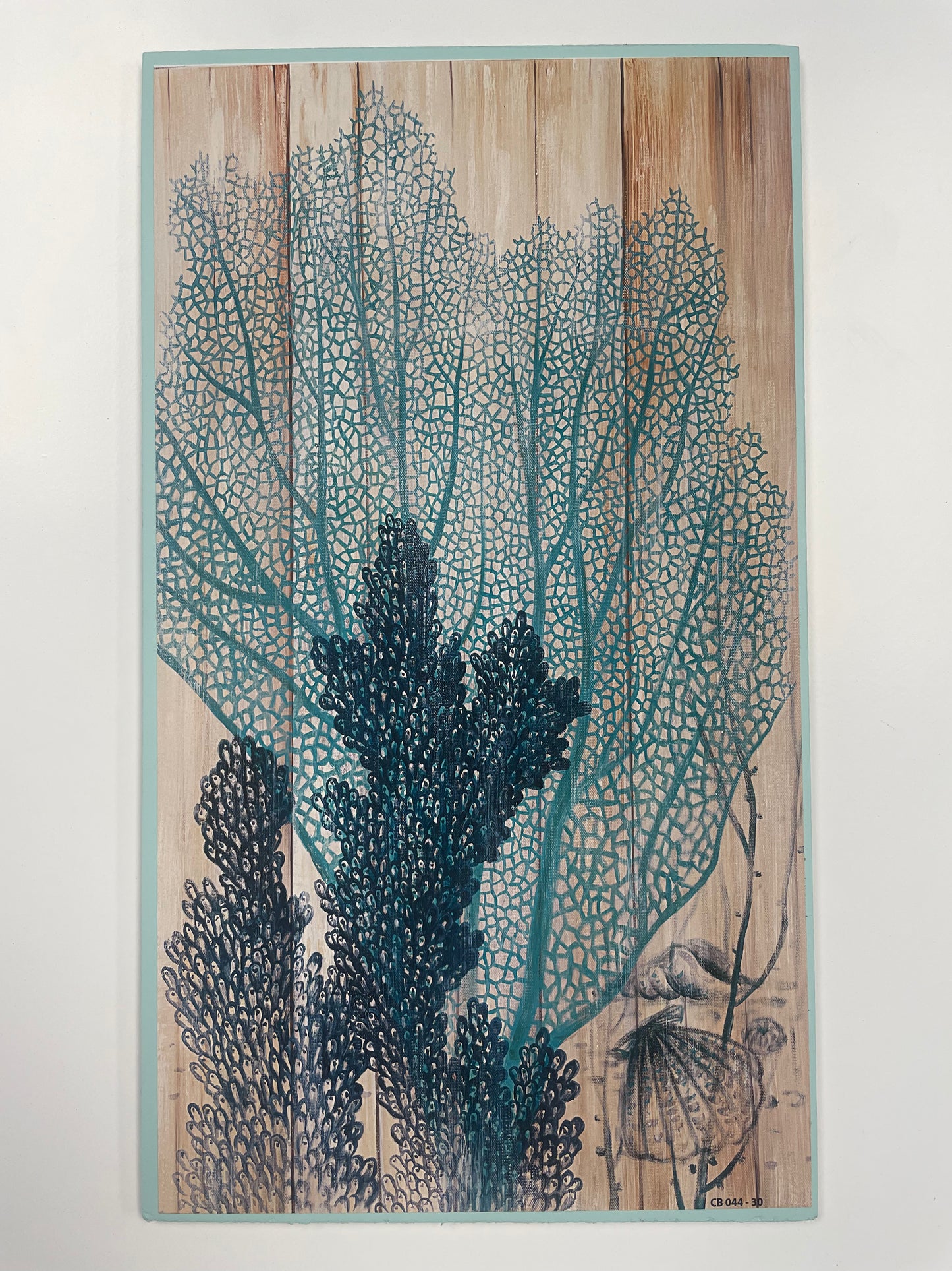 Blue Coastal End Table