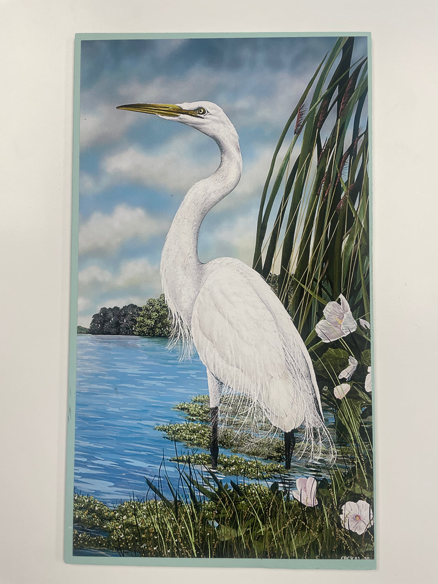 Blue Coastal End Table