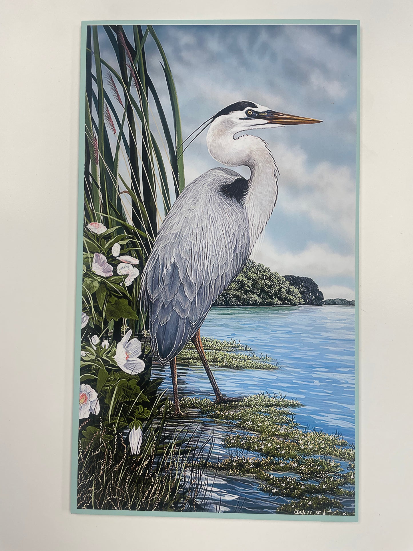 Blue Coastal End Table