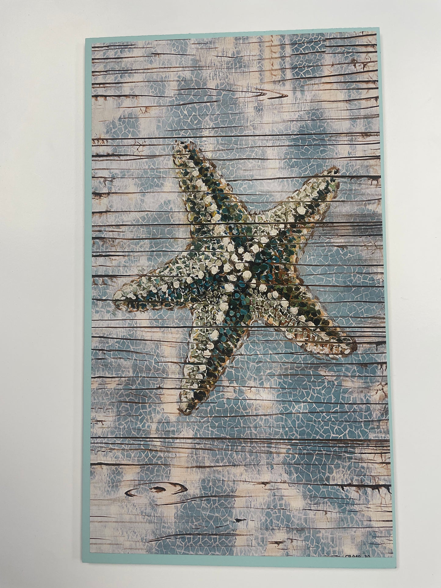 Blue Coastal End Table