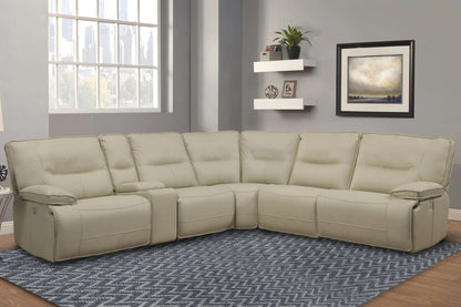 Parker House Spartacus - 6 Modular Piece Power Reclining Sectional With Power Adjustable Headrests