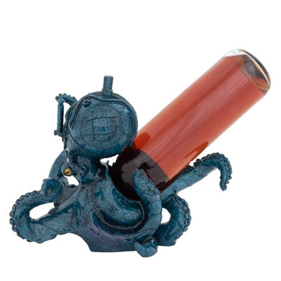 Steampunk Octopus Figurine Bottle Holder