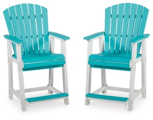 Eisely Outdoor Counter Height Table and 4 Barstools