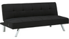 Black Klik Klack Sleeper Sofa with Angled metal legs and USB Charging