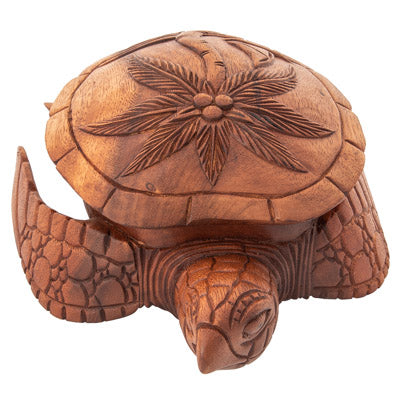 Carved Wood Turtle Box