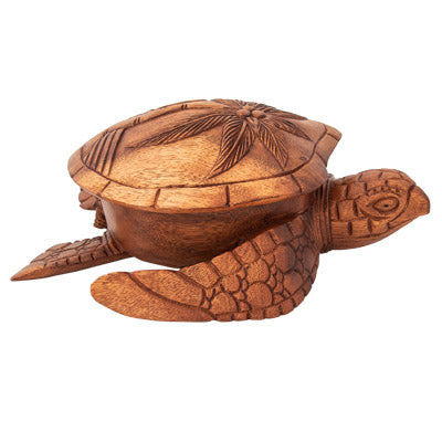 Carved Wood Turtle Box