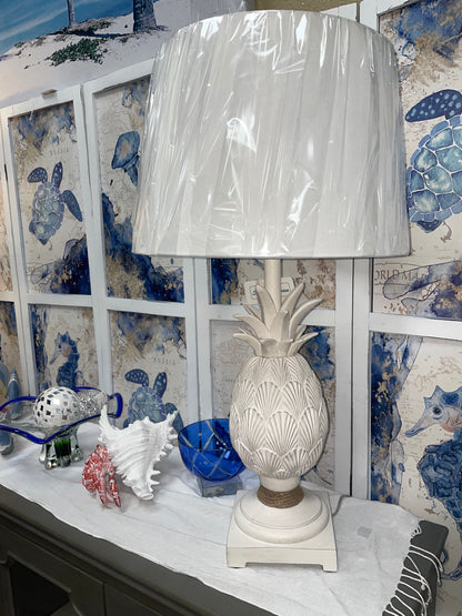 Pair of Shell Pineapple Table Lamps