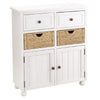 30" Off White Finish 2 Drawer, 2 Door and 2 Basket Cabinet