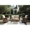 Ashley 4PC Clear Ridge Glider Sofa with 2 Chairs and Coffee Table