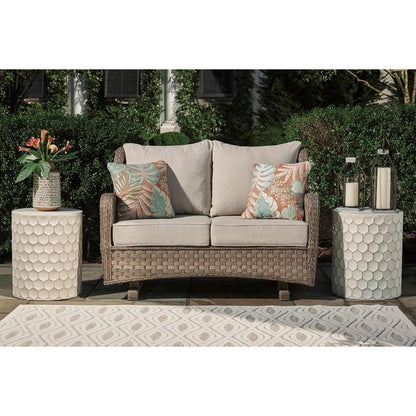 Ashley Clear Ridge Glider Sofa with 2 Chairs and Coffee Table