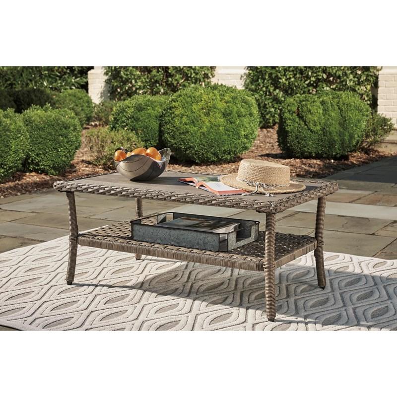 Ashley Clear Ridge Glider Sofa with 2 Chairs and Coffee Table