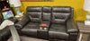 Dark Grey ELECTRIC Leather Reclining Sofa and Loveseat SET
