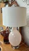 Gently Used Glass Baby Pink Lamp