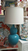 Gently Used Blue Ceramic Lamp