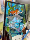 Local Artist Crafted Stained Glass Mermaid and Dolphin