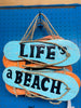 Lifes A Beach Flip Flop Wood Sign