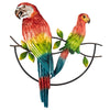 Two Macaw Parrots Metal Wall Art