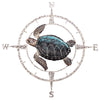 42 1/2 INCHES DIAMETER METAL WALL TURTLE COMPASS ROSE