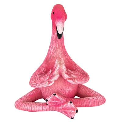 Meditating Flamigo Yoga Figurine