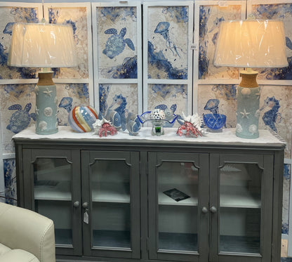 Pair of Multi Shell Table Lamps