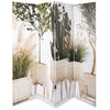 Wide Plants Double Sided 4 Panel Canvas Screen