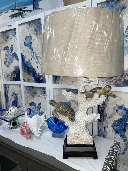 Twin Turtle Table Lamp