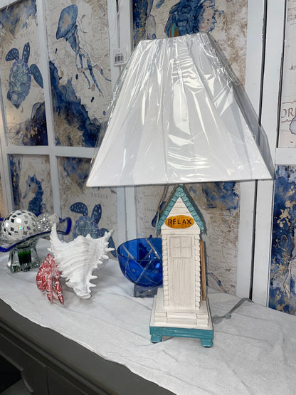 Pair of Relax Beach Hut Table Lamps