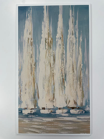 White Coastal End Table