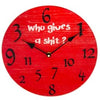 NEW Glass Clock Who Gives A Sh*t