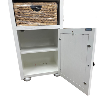 Coastal Console with 2 Baskets and Drawer