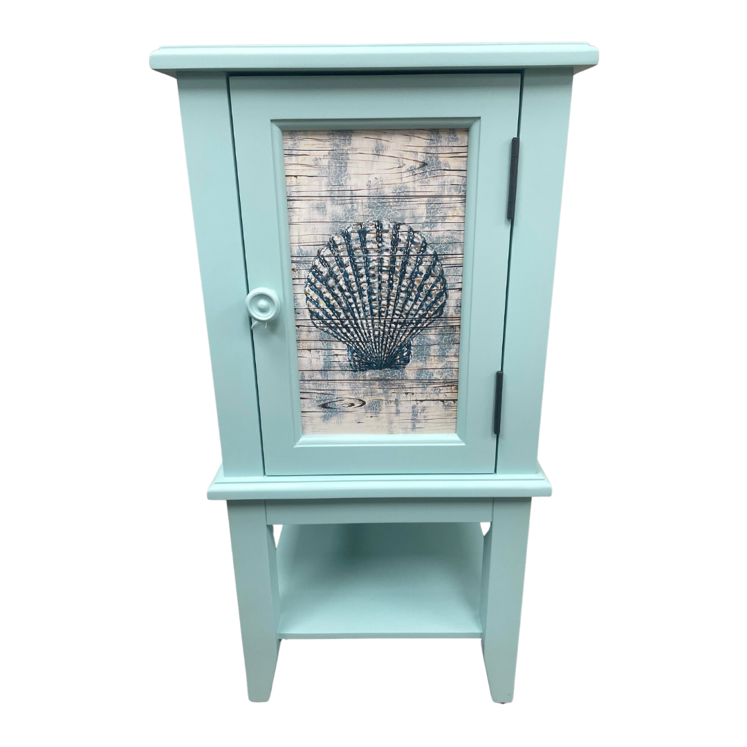 Blue Coastal End Table