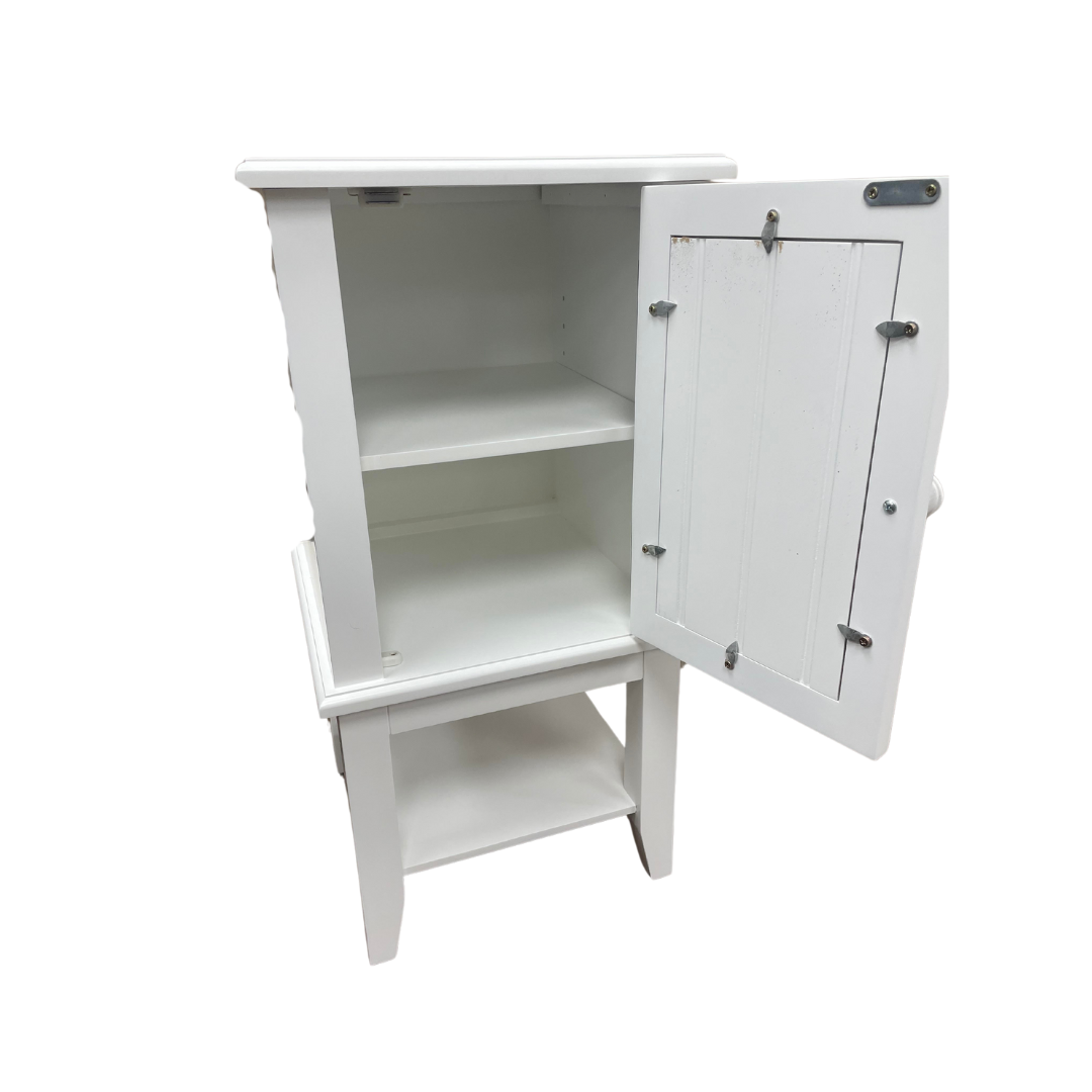 White Coastal End Table