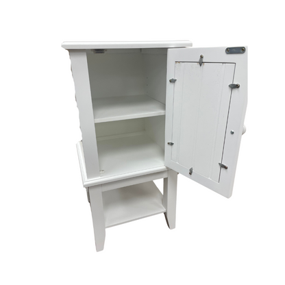White Coastal End Table