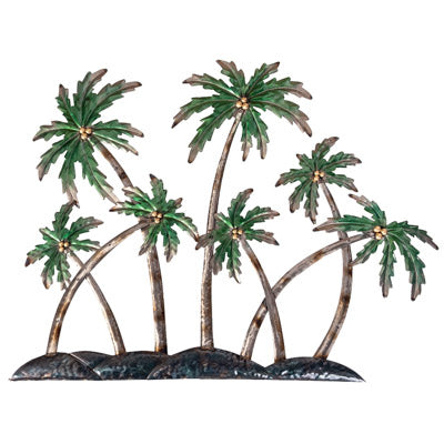 Large Palm Trees Metal Wall Art