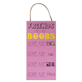 Friends Are Like Boobs Sign