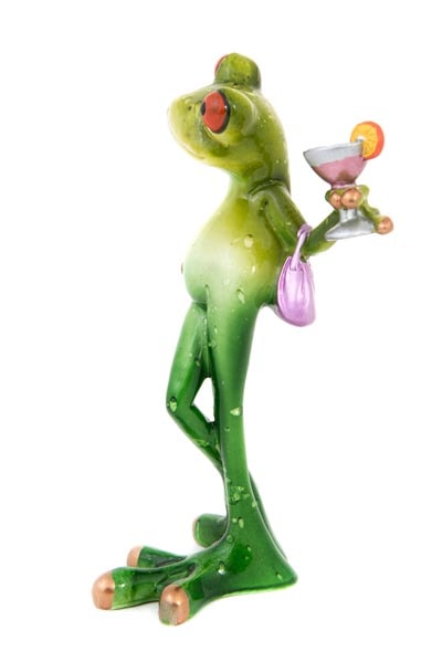 High Lady Frog Holding a Cocktail