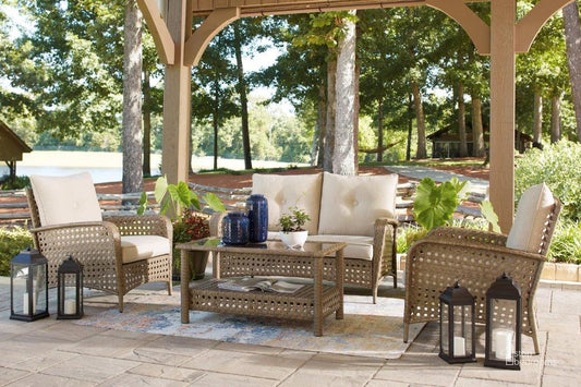 5PC Braylee Driftwood Outdoor Conversation Set