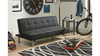 Black Klik Klack Sleeper Sofa with Angled metal legs and USB Charging