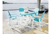 Ashley Poly 5PC High Top Eisley Teal and Blue Dining Set