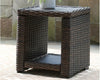 Grasson Lane Brown Outdoor Square End Table