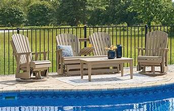 Hyland Wave Driftwood 4pc Outdoor Seating Set