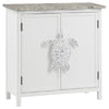 32" Boardwalk and White Two Doors Turtle Cabinet
