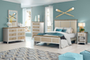 Captiva Island Bedroom 5PC Set Beach Sand/White Wash Finish