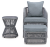 Ashley Coast Island Outdoor Chair with Ottoman and Side Table